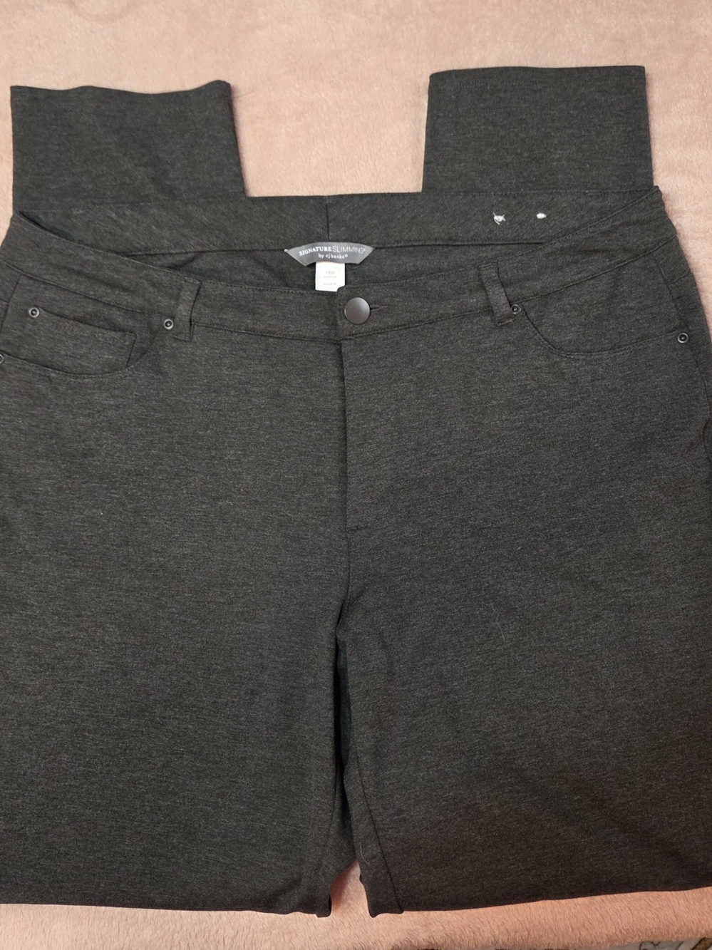 CJ Banks Charcoal Stretch Dress Pants